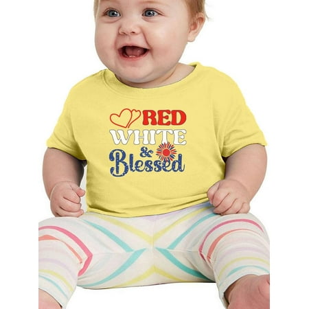 

Red White And Blesed T-Shirt Infant -Image by Shutterstock 24 Months