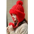 thumbnail image 4 of Women's winter hat with ear flaps, warm fur hat, ski trapper hat, 4 of 5