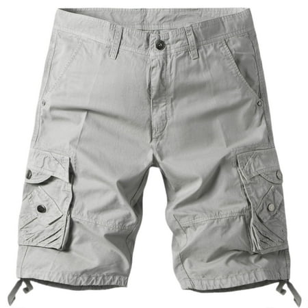 Hot6sl Shorts for Men Casual, Cargo Utility Shorts 100% Cotton Distressed Washed Style Gray XXXXXL # Todays Lightning Deals In Amazon Prime Clearance # Clearance #1
