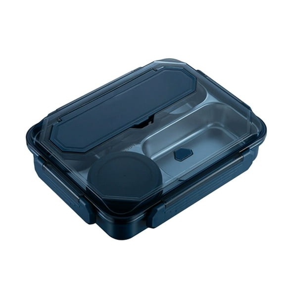 Binwennn Student Worker Microwave Heated Lunch Detachable Partition Silicone Sealed Lunch Self Contained Tableware Portable Lunch Meal Prep Containers Reusable Empty Coffee Cans Dog Food Storage