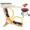 thumbnail image 2 of Labymos 1/4'' RV Propane Quick Connect Fittings Solid Brass 2 Way Y Splitter Adapter for, 2 of 8