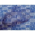 thumbnail image 4 of oneOone Cotton Poplin Blue Fabric Geometric African Craft Projects Decor Fabric Printed By The Yard 42 Inch Wide, 4 of 4