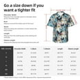 thumbnail image 3 of KLL Men's Hawaiian Shirt Short Sleeve Button Down Beach Shirts-Butterflys, 3 of 5