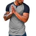 thumbnail image 3 of Sngxgn Mens Crewneck T-Shirt Casual Lightweight Fashion Tee Shirt Tops(Blue,XL), 3 of 6