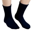 thumbnail image 2 of 3 Pairs Diabetic Crew Circulation Socks Black Non Binding Loose Fit Men 10-13, 2 of 7