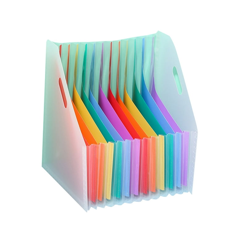 24 Pockets Poly Project Organizer Letter Size,expanding Project Sorter  Heavy Duty Plastic Document Organizer,rainbow Accordion Folders A4 Hold  240shee
