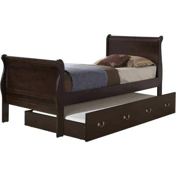 Glory Furniture Louis Phillipe G3125g, Twin Size Sleigh Bed With Trundle