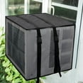 thumbnail image 4 of Chamoist Full Mesh Central Air Conditioner Cover, Mesh Window Air Conditioner Cover Outdoor, Support Window AC Unit Work Use for Outside Insulation Black Dust-Proof Waterproof Outdoor Protection, 4 of 6