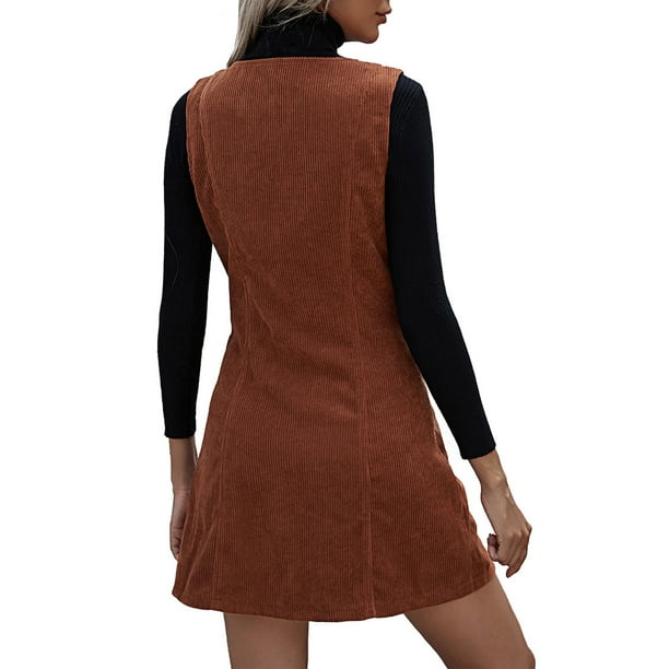 Corduroy sleeveless shop dress