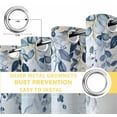 thumbnail image 4 of Blue Eucalyptus Coastal Blackout Curtains for Bedroom, Beach Starfish Shell Nautical Ombre Thermal Insulated Kitchen Drapes with Grommets, Light Blocking Window Treatment, 2 Panels 42" x 45", 4 of 7