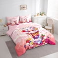 thumbnail image 3 of jejeloiu Ice Cream Cake 7-Piece Twin Bedding Sets,Colorful Dessert Theme Bedding Comforter Set For Girls Kids Reversible, 3 of 8