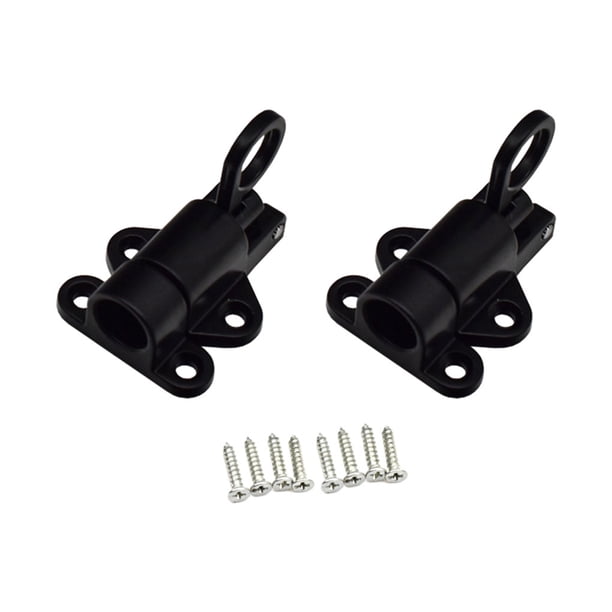 Toystoory Acero inoxidable contra la corrosión con pestillo de resorte automático duradero Bloqueo de pestillo automático Decoración del hogar negro