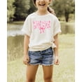 thumbnail image 2 of Pink Floral Big Sis Shirt for Toddlers, Girls & Teens Older Sister Coquette Bow T-Shirt Natural Shirt 3T, 2 of 5