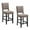 Black, variant on Leick Home Set of 2 Counter Bar Stools with High Density Foam Seating, Heather Gray and Black Bean Finish