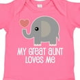 thumbnail image 4 of Inktastic Great Aunt Loves Me Elephant Boys or Girls Baby Bodysuit, 4 of 5
