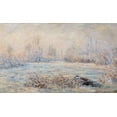 thumbnail image 2 of Monet, Claude 14x10 Gold Ornate Wood Framed with Double Matting Museum Art Print Titled - Frost 1880, 2 of 4