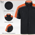 thumbnail image 5 of BIKER WEAR USA Men’s Work Shirt- Mechanical/Industrial Work Shirt with Reflective Lining (Orange), 5 of 7