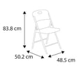 thumbnail image 4 of silla plegable negra estructura de metal, 4 of 4