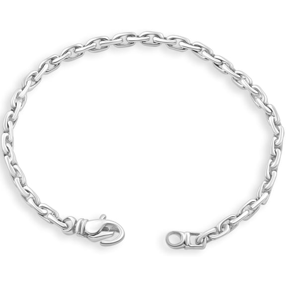 Pompeii Men's Rolo Link 14k Gold (15gram) or Platinum (25gram) Link Bracelet 8.5" (,)