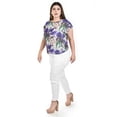 thumbnail image 2 of Blusa estampada Roman Fashion lila 38 Tallas Extras, 2 of 6