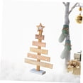 thumbnail image 3 of Supvox Beige Wooden Christmas Tree Decoration, Handcrafted Festive Holiday Ornament for Home and Office Decor, 3 of 3