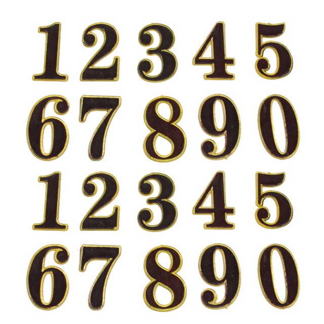 20pcs 0-9 Acrylique Numéro Signe Plaque Moderne Numéro Maison Hôtel Adresse Chiffres Plaque Autocollant Signe