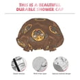 thumbnail image 4 of Cute French Bulldog Brown Shower Cap, Reusable Bath Hair Hat for all Hair Lengths Hair Cover with Elastic Band Double Waterproof Layers Bathing Hat, 4 of 5