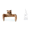 thumbnail image 1 of Porta rollos de papel higiénico con forma de búho creativo, toallero, estatua abstracta de fuego, resina, figura de llama, organizador de rollos, escu, 1 of 8