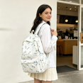 thumbnail image 4 of 2026 New Floral Canvas Backpack Women Backpack Purse Print Casual Women's Backpack Fashion Rucksack Shoulder Bags Casual Travel Daypack Back to School Backpack(Blue), 4 of 4