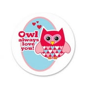 Owl Valentine Edible Icing Image Cake Decoration Topper -1/4 Sheet