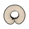 thumbnail image 1 of Sombrero plegable de paja para mujer: sombrero de playa con ala ancha, UPF 80+, para ciclismo, con correa ajustable, 1 of 3