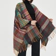 thumbnail image 4 of KelaJuan Women Shawl Wraps, Elegant Vintage Tasseled Wave Stole Shoulder Cover-up for Fall Winter, 4 of 6