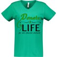 thumbnail image 3 of Inktastic Donate Life-Be an Organ Donor Women's V-Neck T-Shirt, 3 of 5