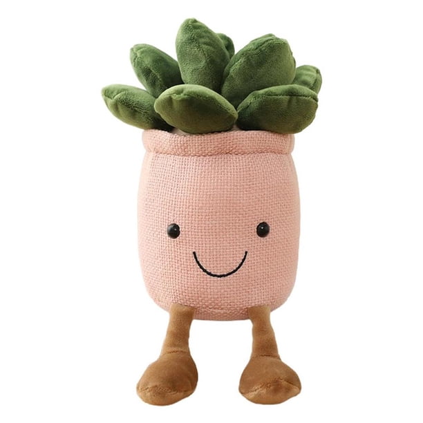 Bewildely Suculentas lindas Juguete Simulación Plantas en maceta Suculentas Juguete de peluche Decoración Juguete Decoración Muñeco de peluche Decoración del hogar No.1 Bewildely HA043276-01