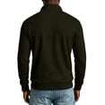 thumbnail image 6 of GrmtClth Mens Quarter Zip Pullover Polo Sweater Mock Neck Long Sleeve Lightweight Brushed Fleece Sweatshirts Army Green 2XL, 6 of 7