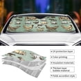 thumbnail image 5 of Disketp Windshield Sun Shade, Car Sun Shade For Front Window Vintage Farm Animals Sunshades Sun Visor Protector Blocks Uv Rays Foldable, 5 of 9