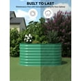 thumbnail image 4 of 2 Pack Galvanized Raised Garden Beds - 4x2x2ft Planter Box for Vegetables, Flowers, Rust-Resistant Garden Box, Easy Assembly Raised Beds, Durable Planters for Outdoor Plants, Green 120*60*60cm, 4 of 6