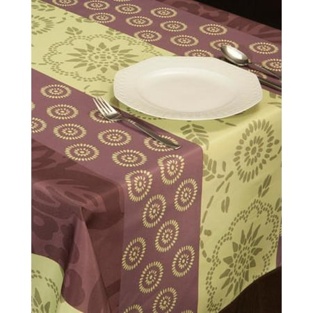 

Green Garden 100% Polyester Stain Resistant Tablecloth 94 x 59 inch