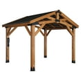 thumbnail image 2 of Backyard Discovery Norwood 12' x 10' Cedar Wood Gazebo, Galvanized Steel Roof, PowerPort, 2 of 12