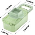 thumbnail image 2 of 1PC Stainless Steel Veneer 1PC Drain Basket 1PC Handguard 6PCS Blade Multifunctional Grater Six Cutting Tools Round Vegetable Chopper Vegetable Chopper Food Chopper With Container Vegetable Chopper, 2 of 8