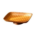 thumbnail image 2 of veasfak Footed Bowl Pedestal Bowl Countertop Table Decor Woven Fruit Tray Decorative for Parties Kitchen Holiday Wedding Dining Table rectangle shape, 2 of 9