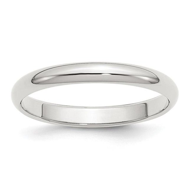 3 mm Sterling Silver Stackable Expressions Half-Round Band, Size 7