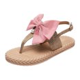 thumbnail image 2 of Wavsuf Flat Sandals for Women Casual Summer Bow Pink Thong Sandals Size 7.5, 2 of 6