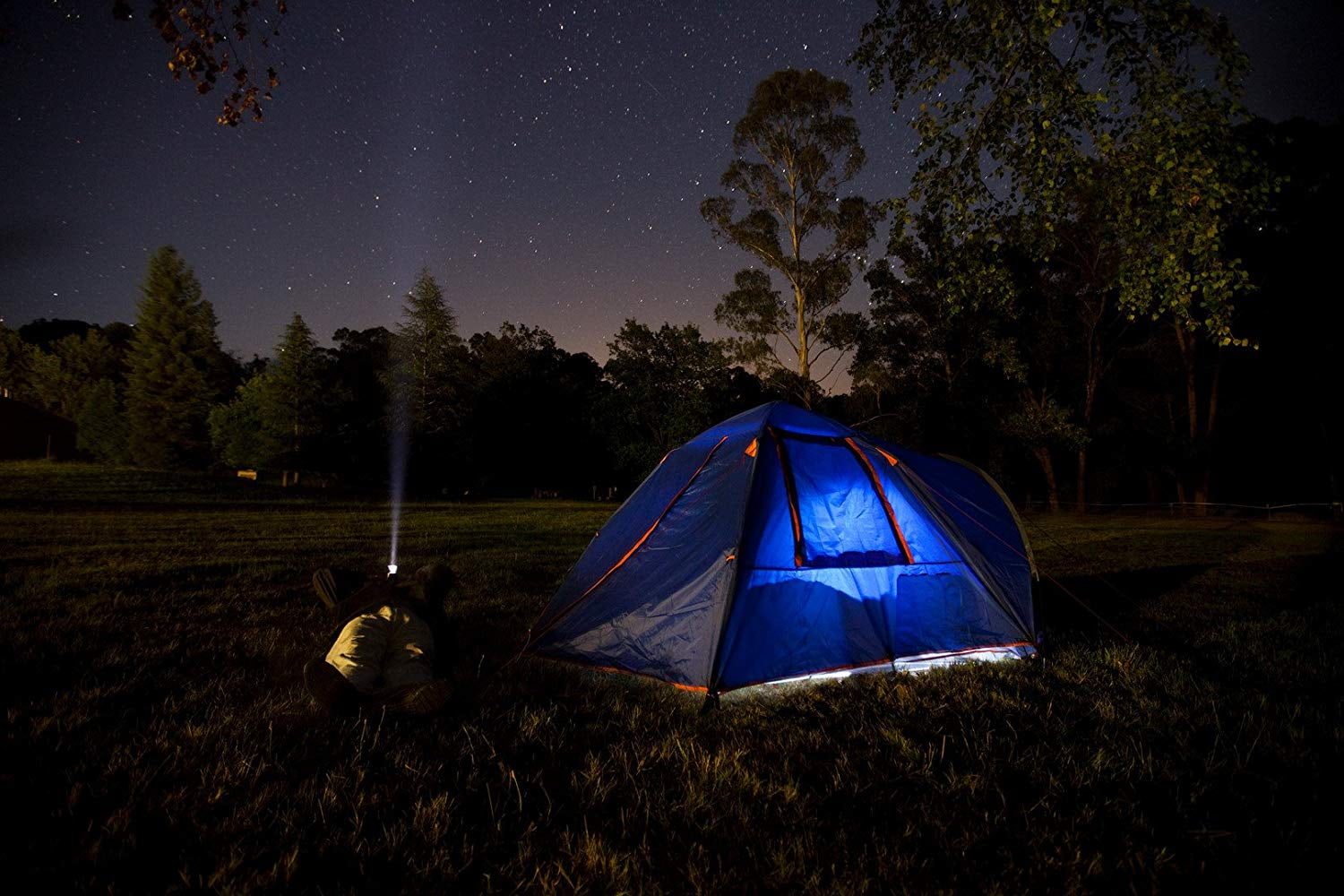 Odoland Portable LED Camping Lantern with Ceiling Fan Hurricane Emergency Survival Kit