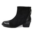 thumbnail image 4 of Viluyesy Womens Mid Calf Boots, Back Zipper Chunky Heels Round Toe Fashion Faux Leather Boots Black, 4 of 8
