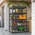 thumbnail image 3 of 60/72-Inch Heavy-Duty 5-Tier Metal Garage Shelving, Adjustable Industrial Storage Rack, Easy Assembly, for Industrial, Garden, Warehouse, Basement, Storage Room, Indoor & Outdoor Use, 3 of 7