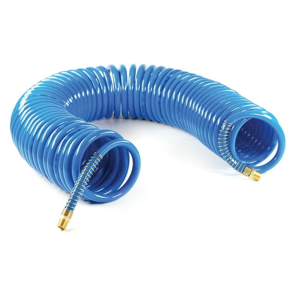 Primefit 3/8 in. x 50 ft. Polyurethane Recoil Hose - Blue