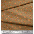 thumbnail image 3 of Soimoi Brown Moss Georgette Fabric Dot Abstract Decor Fabric Printed Yard 42 Inch Wide, 3 of 5