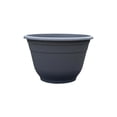 thumbnail image 3 of Plastic Plant Pot,Plant Pots Indoor,Planter Pot - Outdoor & Indoor Plant Pot with Drainage Hole & Plug - Rolled Rim Plastic Pots for Plants & Flowers - Decorative Plant Pot(Gray 6.5IN), 3 of 6