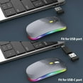 thumbnail image 6 of LED Wireless Mouse Bluetooth-compatible 2.4GHz Slim Rechargeable Silent Mice RGB Ergonomic Gaming mouse for Computer Laptop PC, 6 of 9